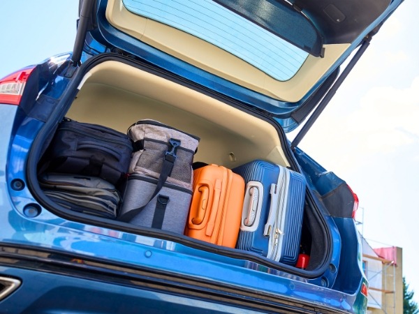 Car with Baggage on the Trunk