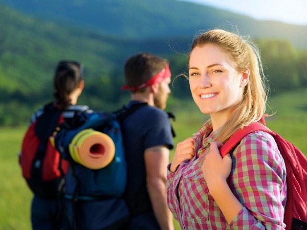 Woman Trekking in Nature