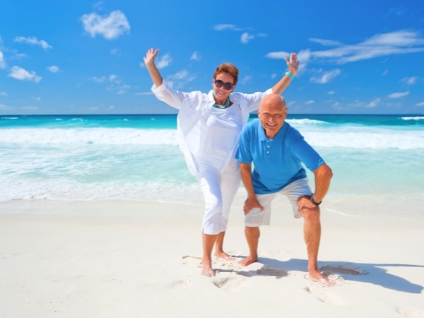 Elderly Couple on the Beach