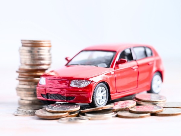 Mini Red Car with Coins